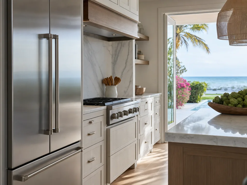 Luxury built-in kitchen in a Anna Maria, Florida home