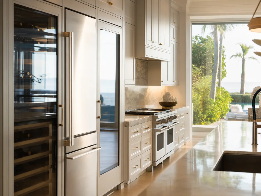 Luxury built-in kitchen in a Nokomis, Florida home