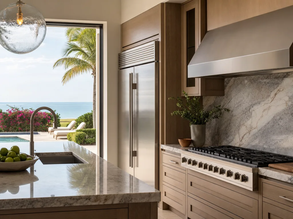 Luxury built-in kitchen in a North Port, Florida home