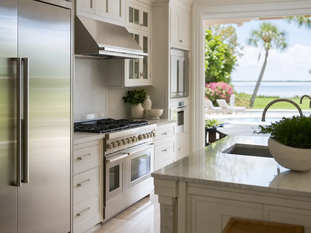 Luxury built-in kitchen in a Osprey, Florida home