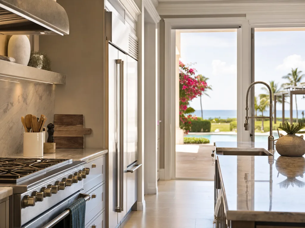 Luxury built-in kitchen in a Palmer Ranch, Florida home