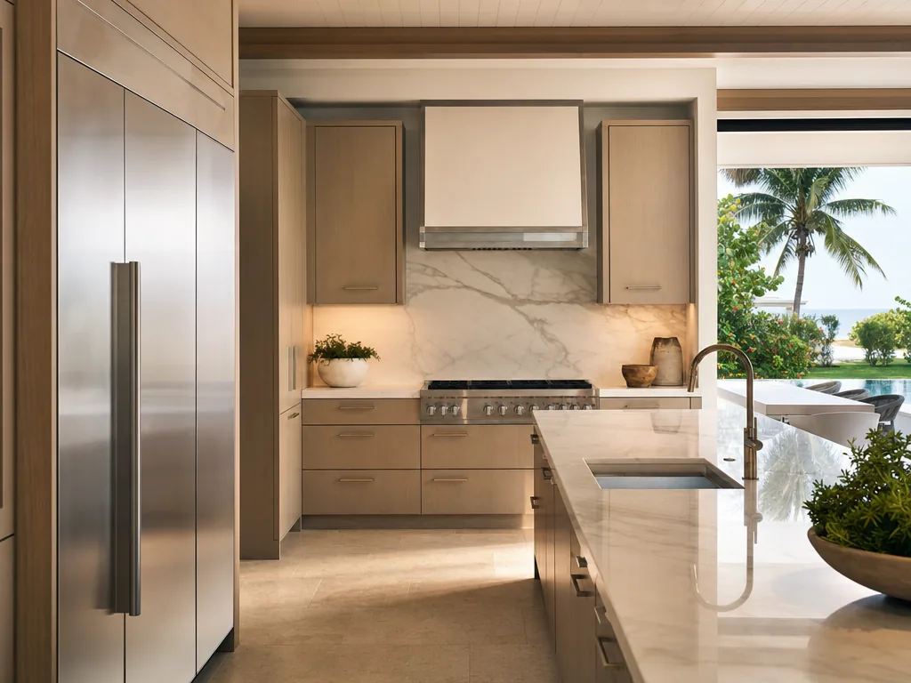 Luxury built-in kitchen in a Venice, Florida home